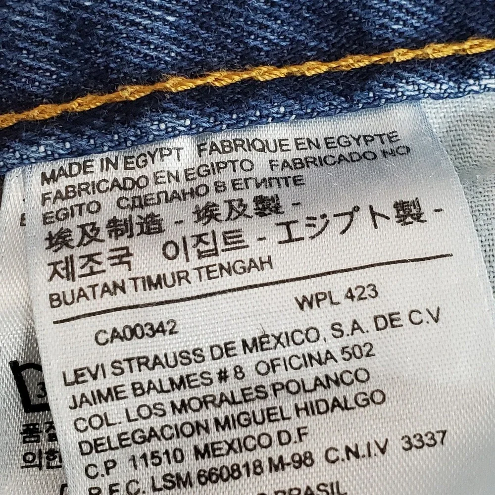 Levi's 505 Men Jeans 38X34 Blue Denim 32